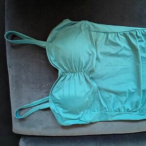 Quince Italian Maternity Two-Piece Tankini Swimsuit Top - Teal